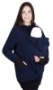 MijaCulture - Maternity Polar warm fleece Hoodie / Pullover for two / for Baby Carriers 4019A/M21  Marine Blau / Grau